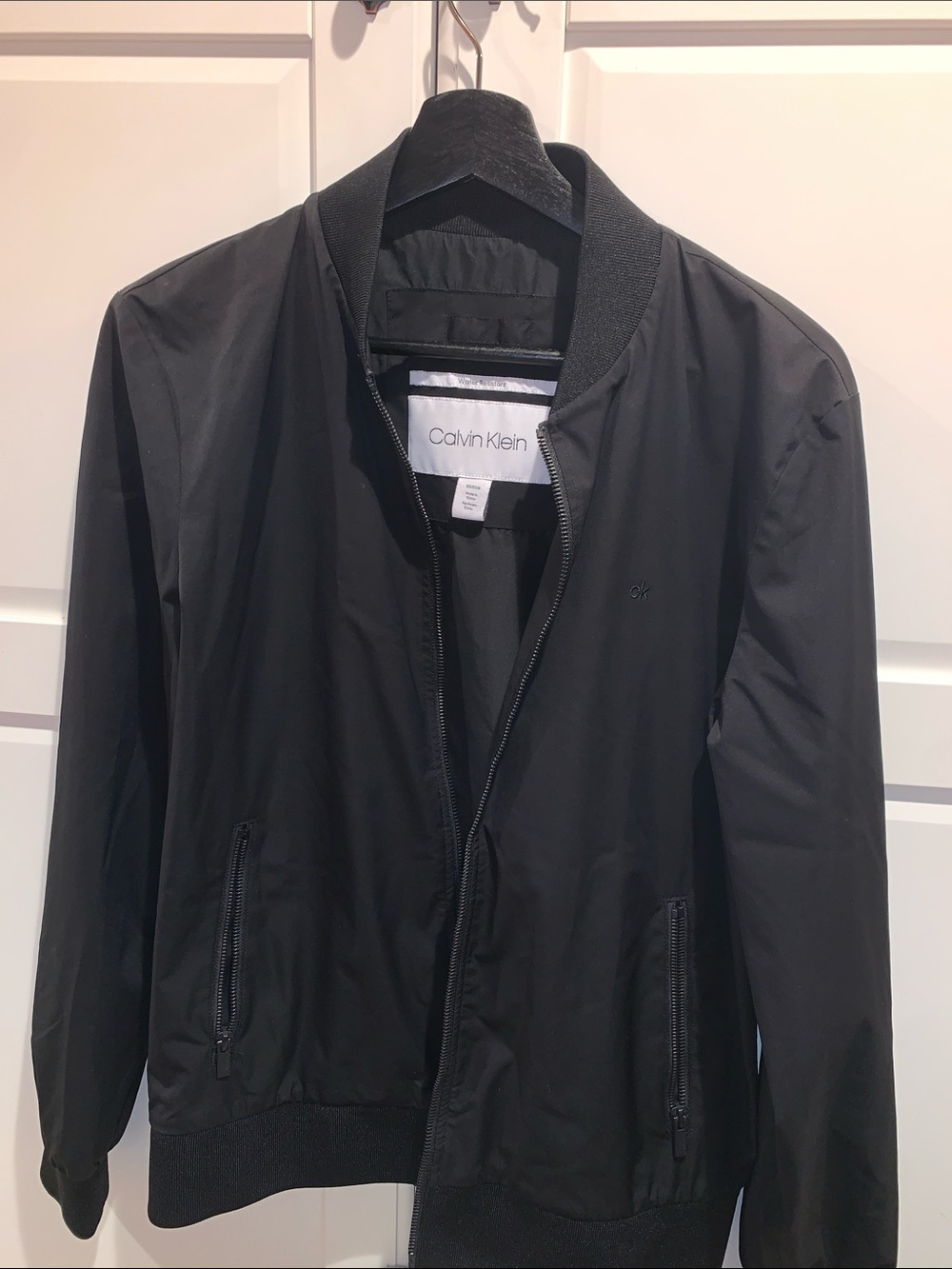 Calvin Klein Men's Charcoal Gray Bomber Jacket